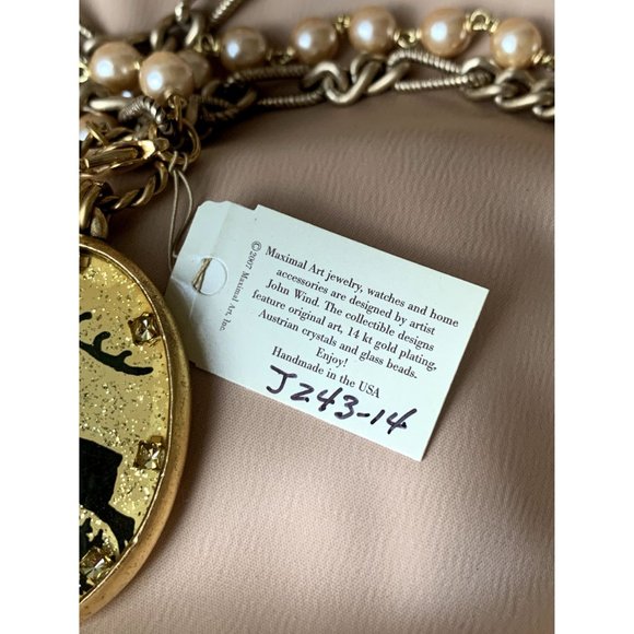 NWT Maximal Art Reindeer Christmas Earrings, Necklace, and Bracelet Set - Picture 4 of 12